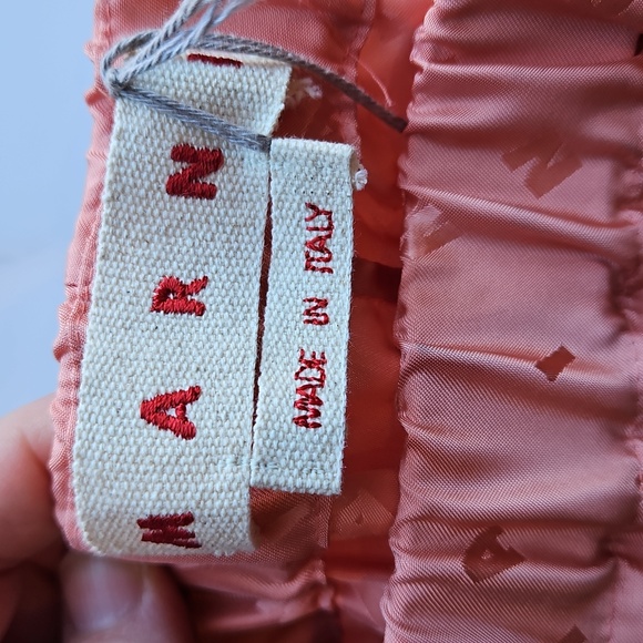 Marni Coral Satin Stripe Track Pants 42 Italy/ 6 US NWT - Picture 6 of 12